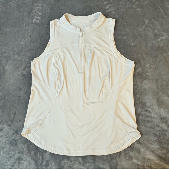 Lululemon Front-Zip Mock-Neck Tennis Tank Top
White

#147 - Picture 2 of 7